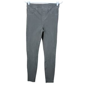 Women's Spanx Taupe‎ Jean-ish Ankle Leggings Faux Front Pocket Knit Jeggings M